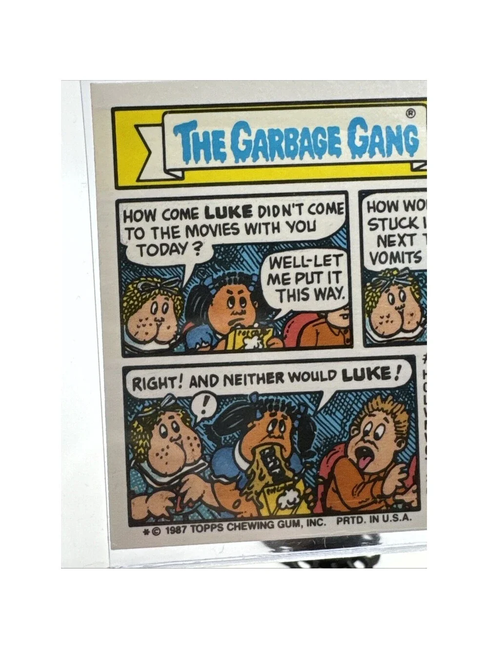Vintage 1987 Mixed-Up Trixie Garbage Pail Kids - 412a Topps GPK